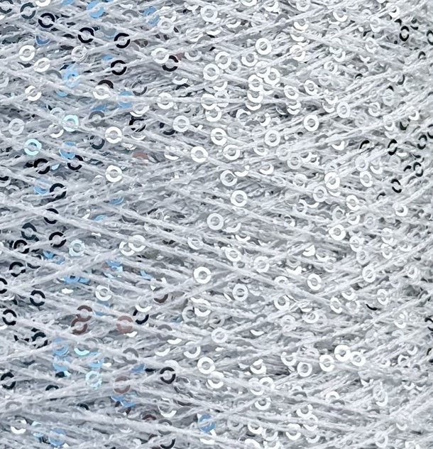 Cofil Antares Special – Dekoratives Garn mit Pailletten col. Brillantes Silber